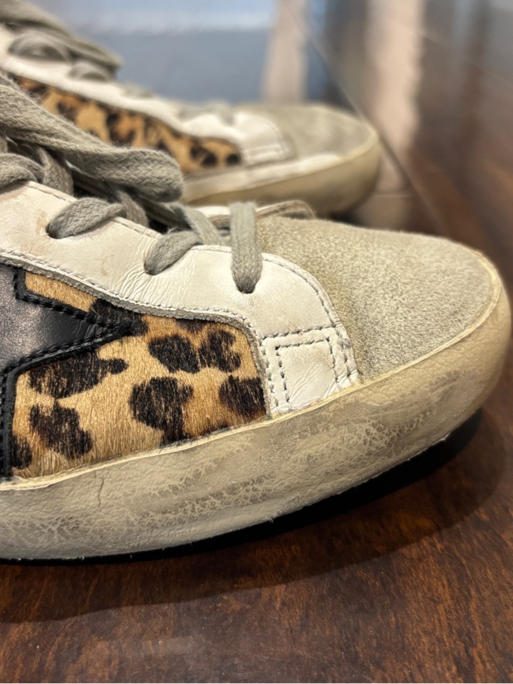 Golden Goose Women's Super-Star in leopard print leather - Picture 11 of 14